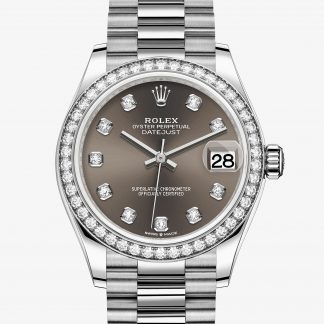moda Rolex Datejust Dark grey con diamanti M278289RBR-0006